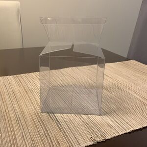 Boxes, clear, lot of 35, 5”x5”x5” NEW